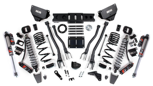 BDS 2014-2018 RAM 2500,DIESEL,4WD,4" LIFT,4-LINK,RUBBER BUMP,FOX 2.5 COILOVER