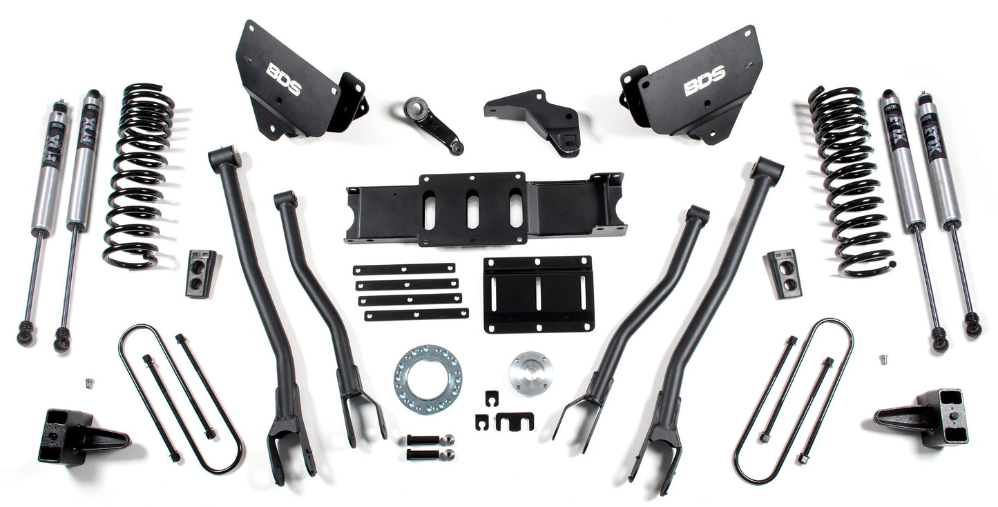 BDS 2013-2018 RAM 3500,GAS,4WD,5.5" LIFT KIT,5" BLOCK,4-LINK,FOX 2.0 SHOCKS