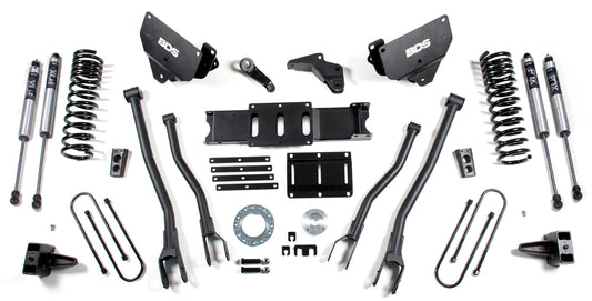 BDS 2013-2018 RAM 3500,GAS,4WD,5.5" LIFT KIT,5" BLOCK,4-LINK,FOX 2.0 SHOCKS