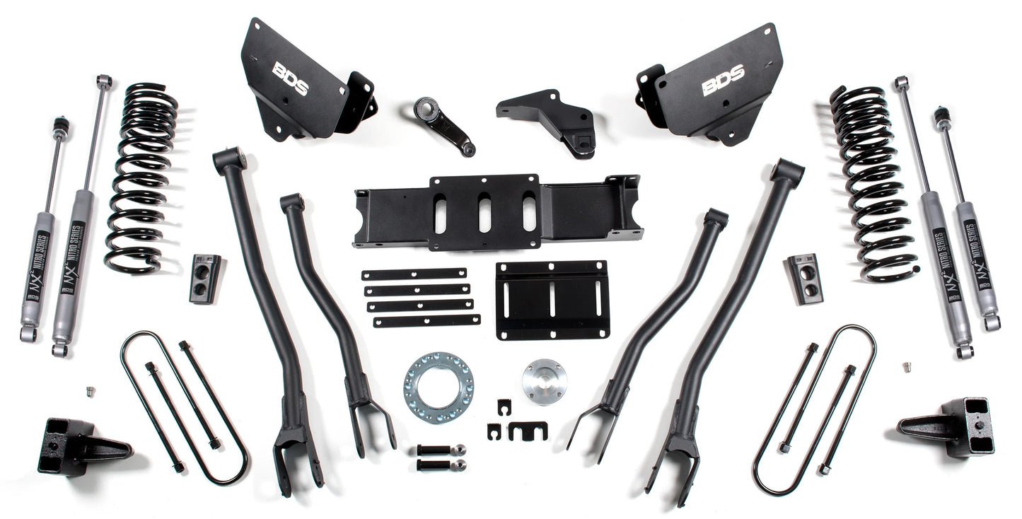 BDS 2013-2018 RAM 3500,GAS,4WD,5.5" LIFT KIT,5" BLOCK,4-LINK,NITRO SHOCKS