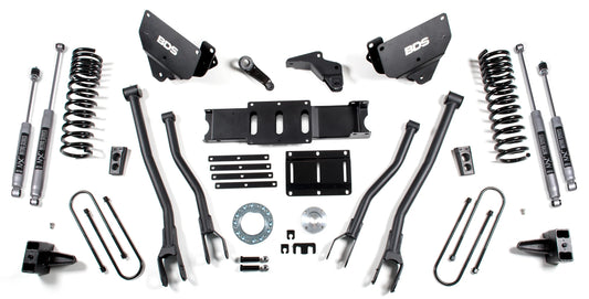 BDS 2013-2018 RAM 3500,GAS,4WD,5.5" LIFT KIT,5" BLOCK,4-LINK,NITRO SHOCKS