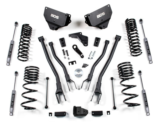 BDS 2014-2018 RAM 2500,GAS,4WD,4" LIFT KIT,4-LINK,COIL SPRING,NITRO SHOCKS