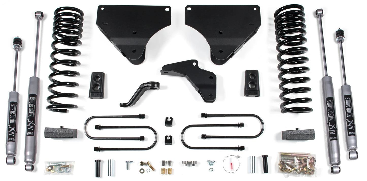 BDS 2013-2018 RAM 3500,GAS,4WD,4" LIFT KIT,3" BLOCK KIT,NITRO SHOCKS