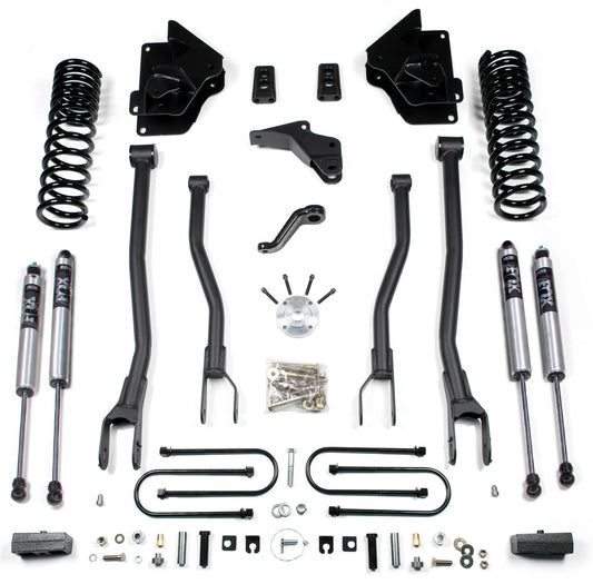 BDS 2013-2018 RAM 3500,GAS,4WD,4" LIFT KIT,4-LINK,3" BLOCK KIT,FOX 2.0 SHOCKS