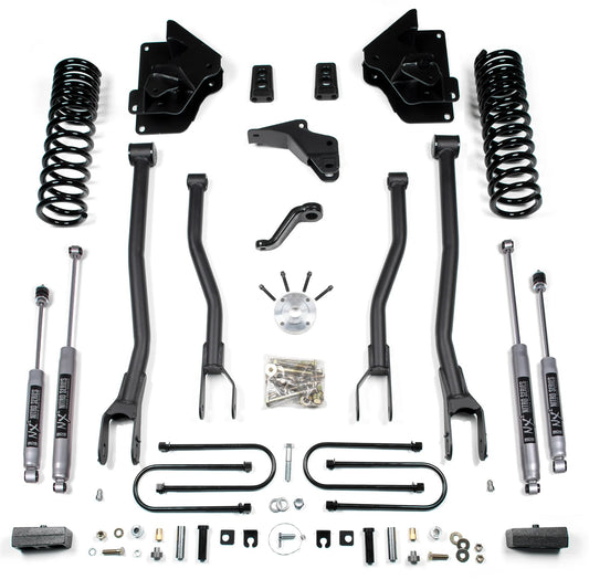 BDS 2013-2018 RAM 3500,GAS,4WD,4" LIFT KIT,4-LINK,3" BLOCK KIT,NITRO SHOCKS
