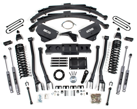 BDS 2013-2018 RAM 3500,DIESEL,4WD,8" LIFT,LEAF SPRING,6 BOLT INDEX,NITRO SHOCKS
