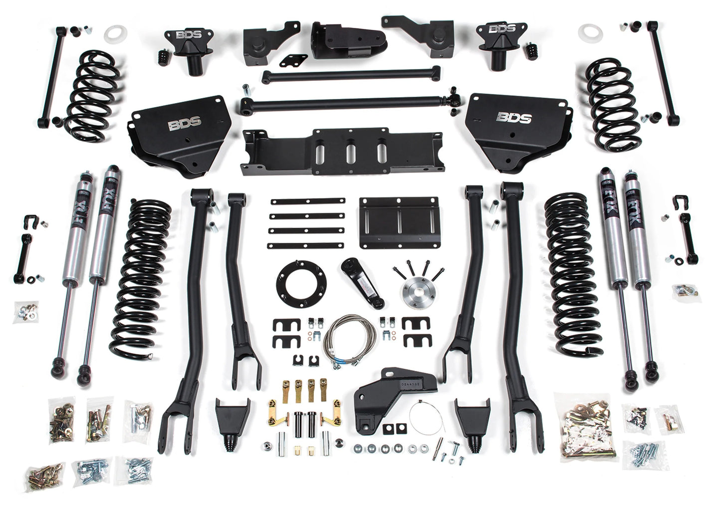 BDS 2014-2018 RAM 2500 4WD,DIESEL,8" LIFT KIT,COIL SPRINGS,4-LINK,FOX 2.0 SHOCKS