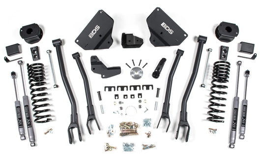 BDS 2014-2018 RAM 2500 4WD,DIESEL,REAR AIR RIDE,4" LIFT KIT,4-LINK,NITRO SHOCK