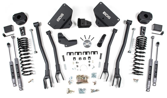 BDS 2014-2018 RAM 2500 4WD,GAS,REAR AIR RIDE,4" LIFT KIT,4-LINK,NITRO SHOCKS