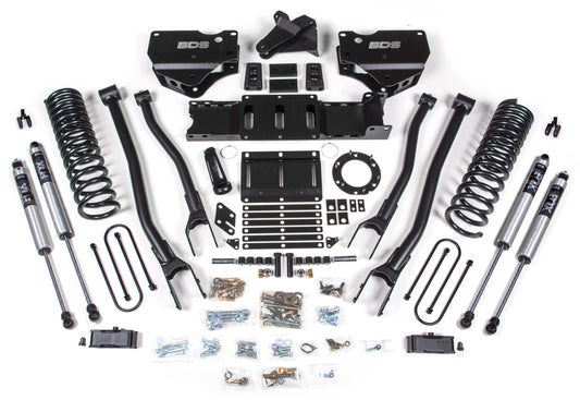 BDS 2019-2024 RAM 3500 4WD,DIESEL,4" LIFT,4-LINK,6-BOLT,2" BLOCK,FOX 2.0 SHOCKS