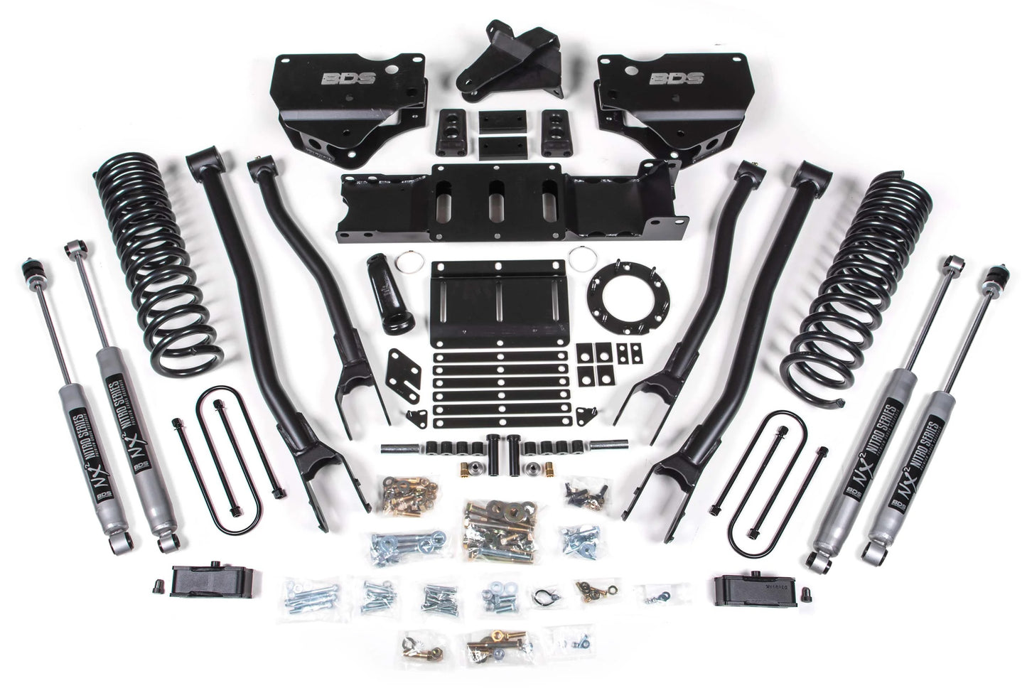 BDS 19-24 RAM 3500 4WD,DIESEL,OVERLOAD,4" LIFT,2",4-LINK,6-BOLT,NITRO SHOCKS