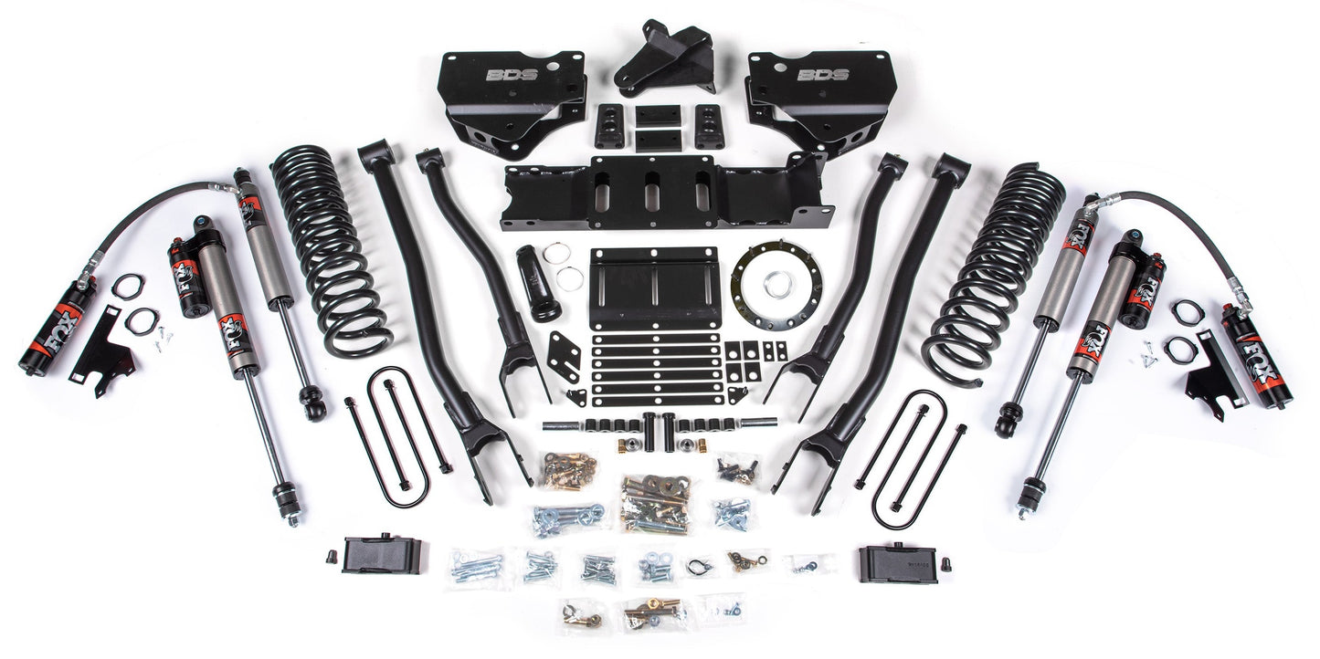 BDS 2019-2024 RAM 3500 4WD,DIESEL,4" LIFT,4-LINK,8-BOLT,2" BLOCK,FOX 2.5 SHOCKS