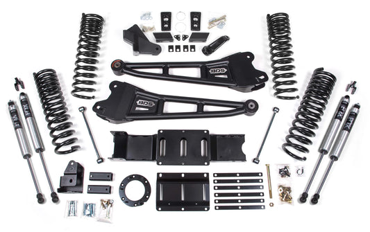 BDS 2019-2024 RAM 2500 DIESEL,4WD,6" RADIUS ARM LIFT KIT,6-BOLT,FOX 2.0 SHOCKS