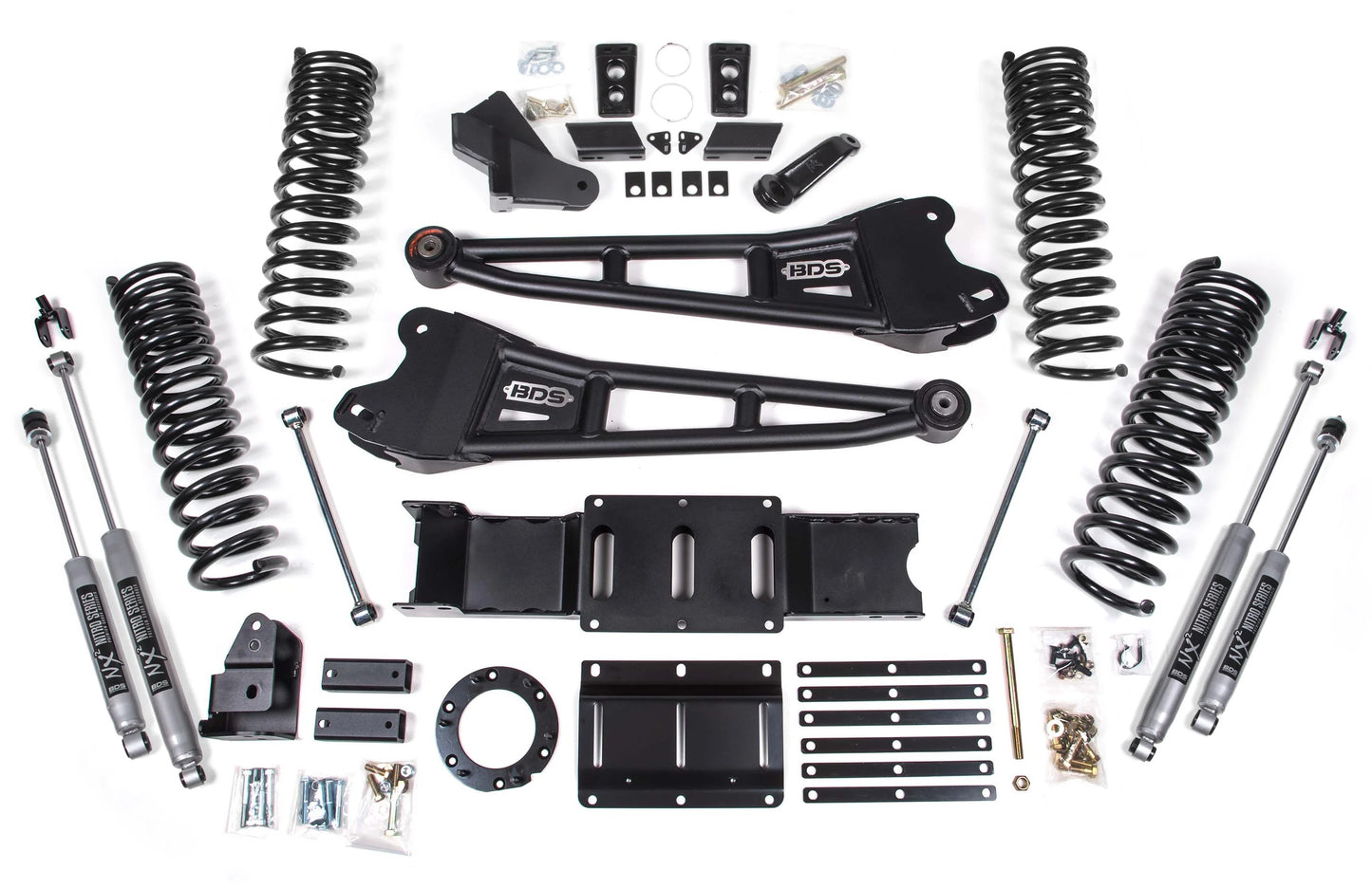 BDS 2019-2026 RAM 2500 GAS,4WD,5.5" RADIUS ARM LIFT KIT,6-BOLT,NITRO SHOCKS