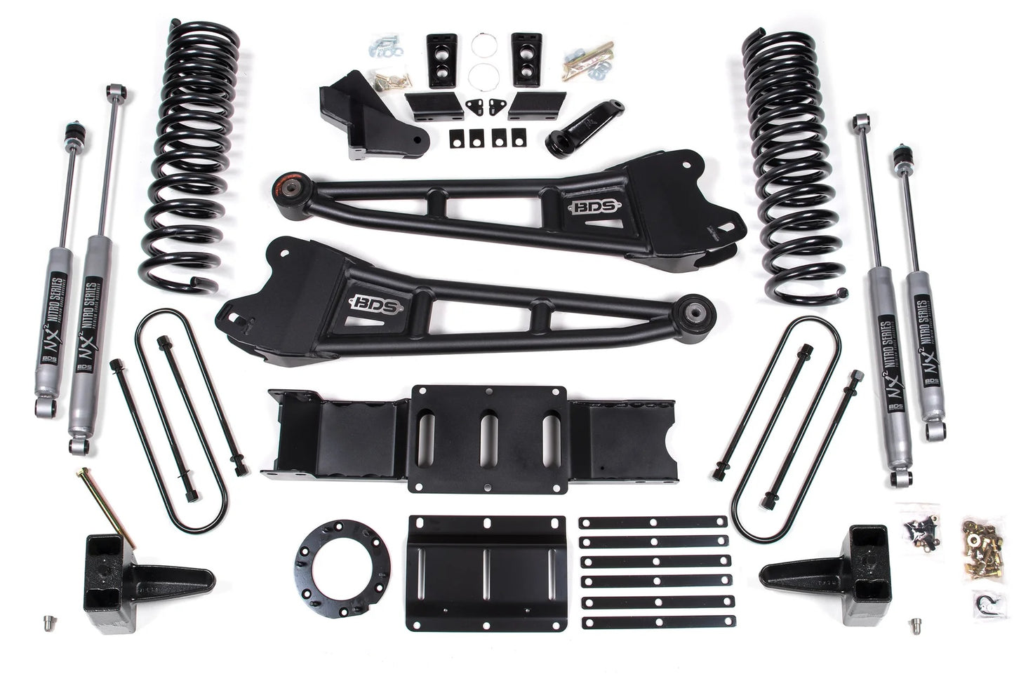 BDS 19-24 RAM 3500 GAS,4WD,5.5" RADIUS LIFT, 5" BLOCK,NO OVERLOAD,6-BOLT,NITRO