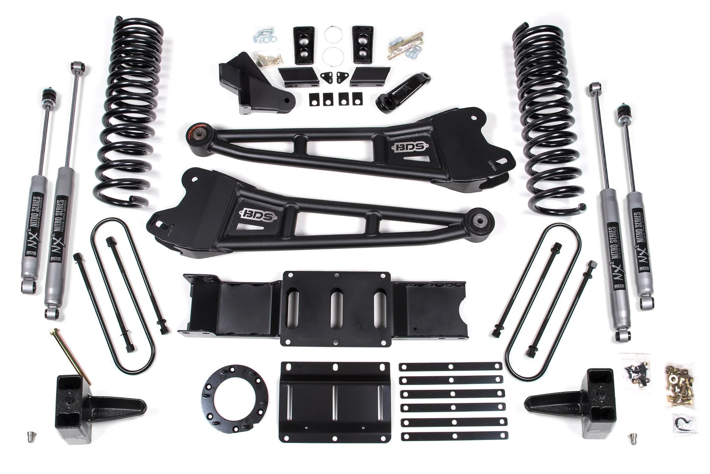 BDS 19-24 RAM 3500 GAS,4WD,5.5" RADIUS LIFT, 5" BLOCK,OVERLOAD,6-BOLT,NITRO