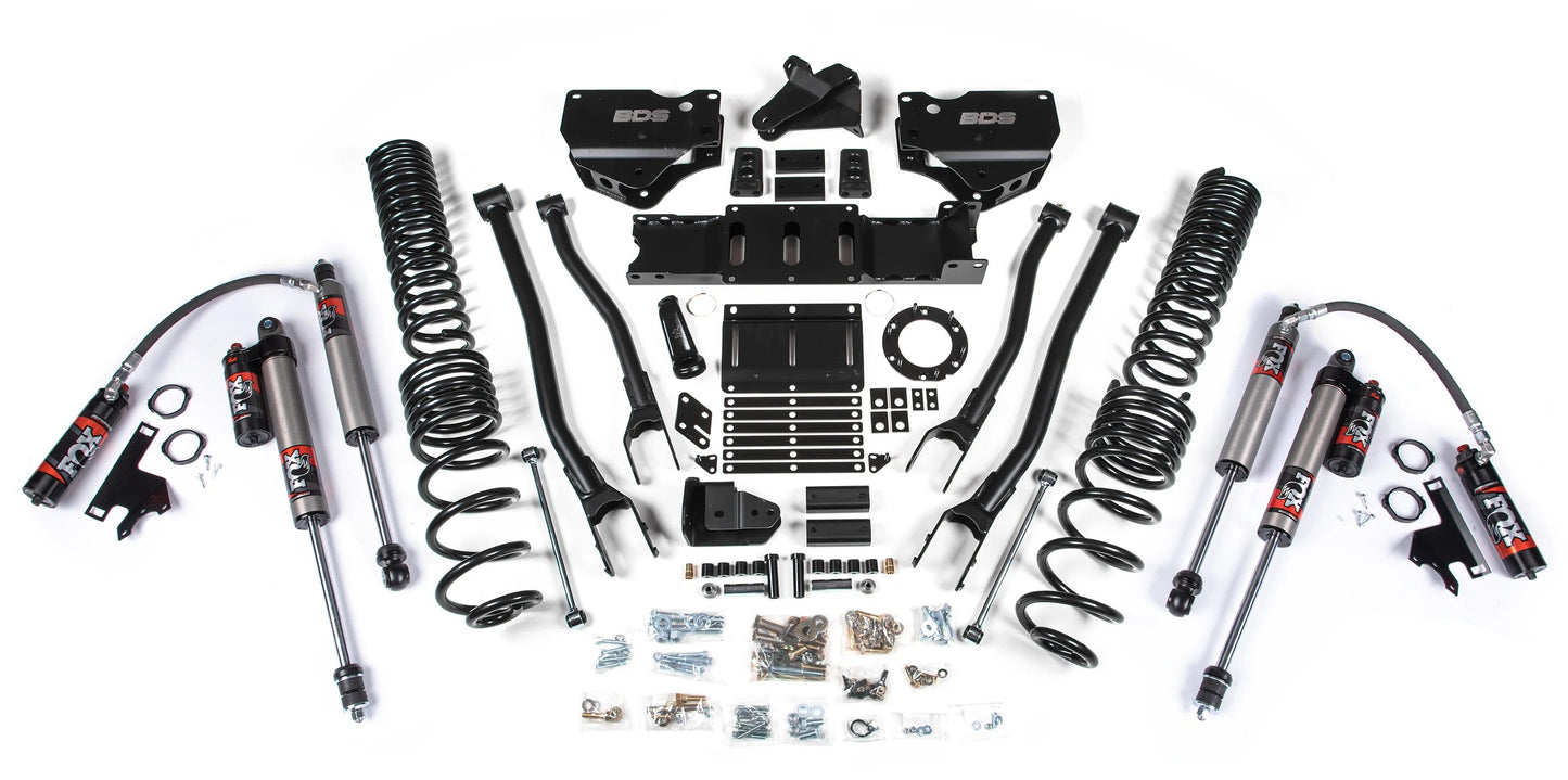 BDS 2019-2026 RAM 2500 GAS,4WD,5.5" LIFT KIT,4-LINK,COIL SPRINGS,FOX 2.5 SHOCKS