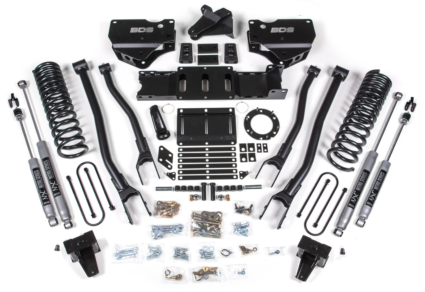BDS 19-24 RAM 3500 GAS,4WD,5.5" LIFT,4-LINK,5" BLOCK,NO OVERLOAD,6-BOLT,NITRO