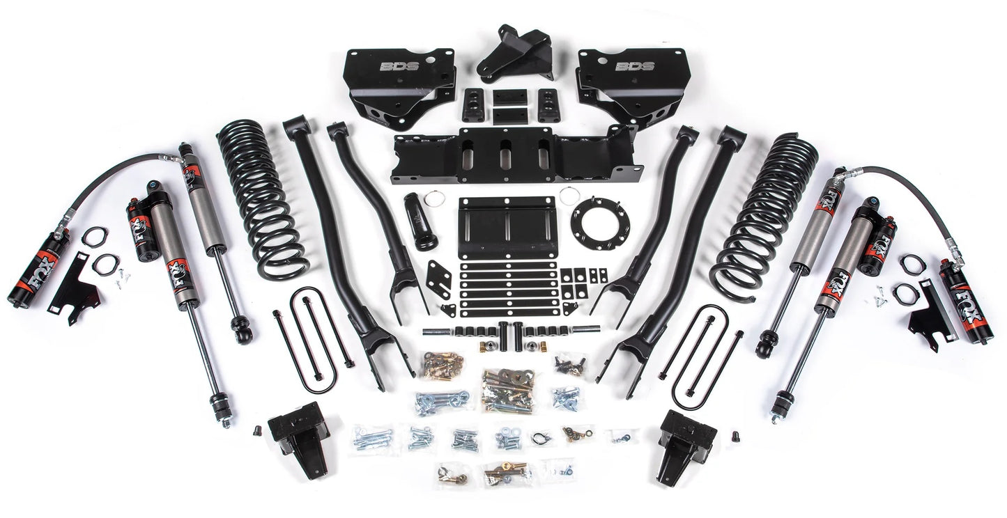 BDS 19-24 RAM 3500 GAS,4WD,5.5" LIFT,4-LINK,5" BLOCK,OVERLOAD,6-BOLT,FOX 2.5