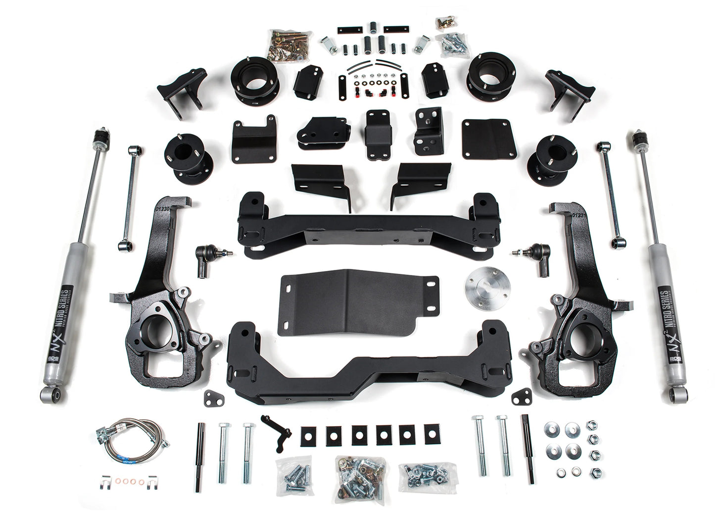 BDS 2019-2024 RAM 1500,4WD,4" AIR RIDE LIFT KIT,STANDARD KNUCKLE,NITRO SHOCKS