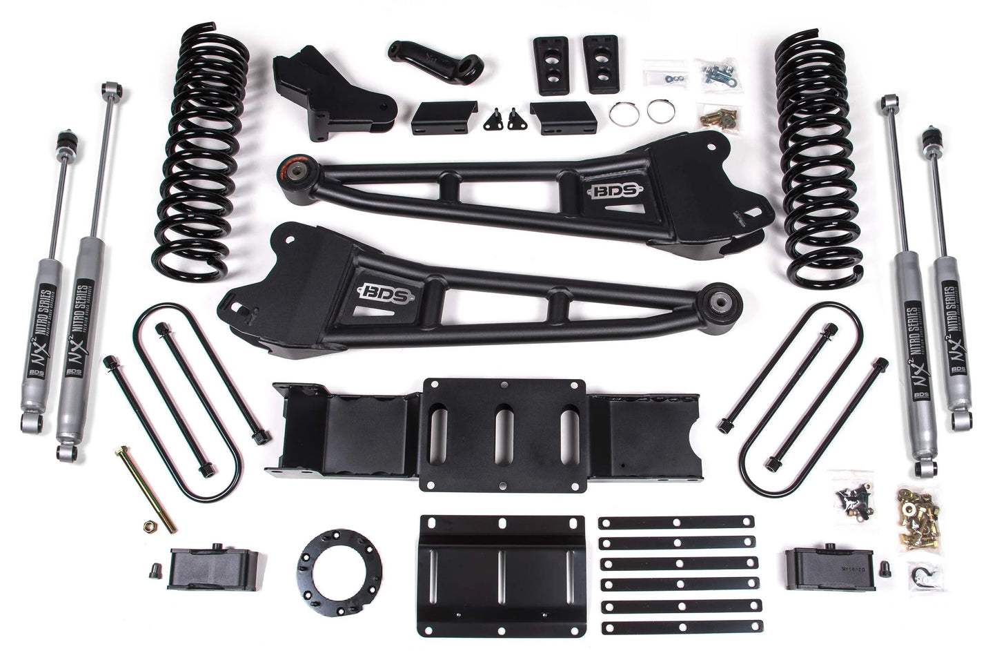 BDS 19-24 RAM 3500 GAS,4WD,4" RADIUS LIFT,3" BLOCK,NO OVERLOAD,6-BOLT,NITRO