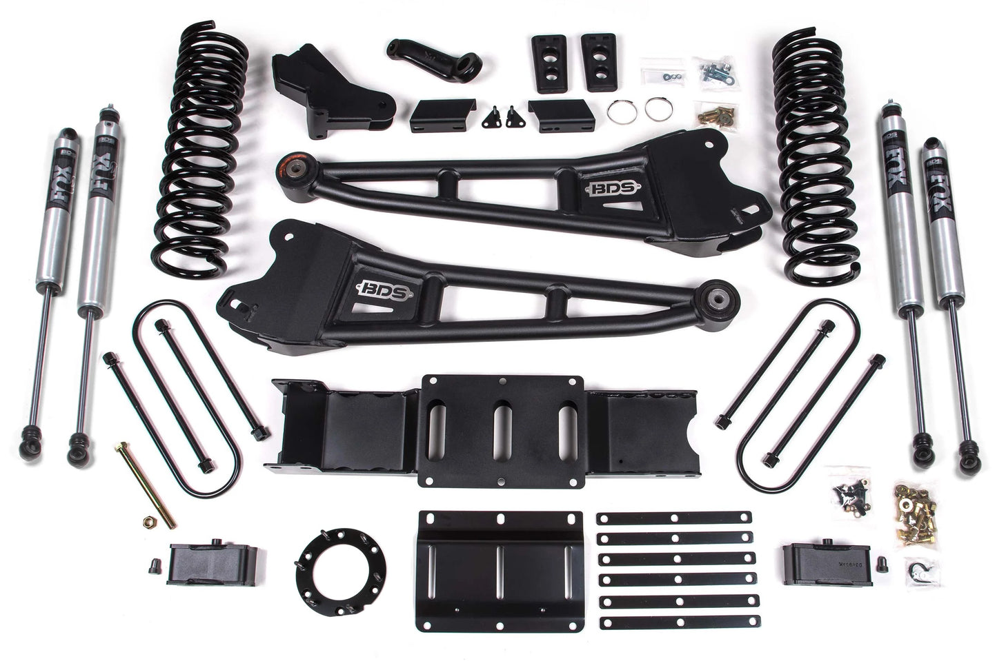 BDS 19-24 RAM 3500 GAS,4WD,4" RADIUS LIFT,2" BLOCK,NO OVERLOAD,6-BOLT,FOX 2.0