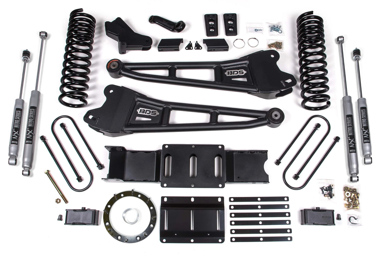 BDS 19-24 RAM 3500 DIESEL 4WD,4" RADIUS LIFT,2" BLOCK,NO OVERLOAD,8-BOLT,NITRO