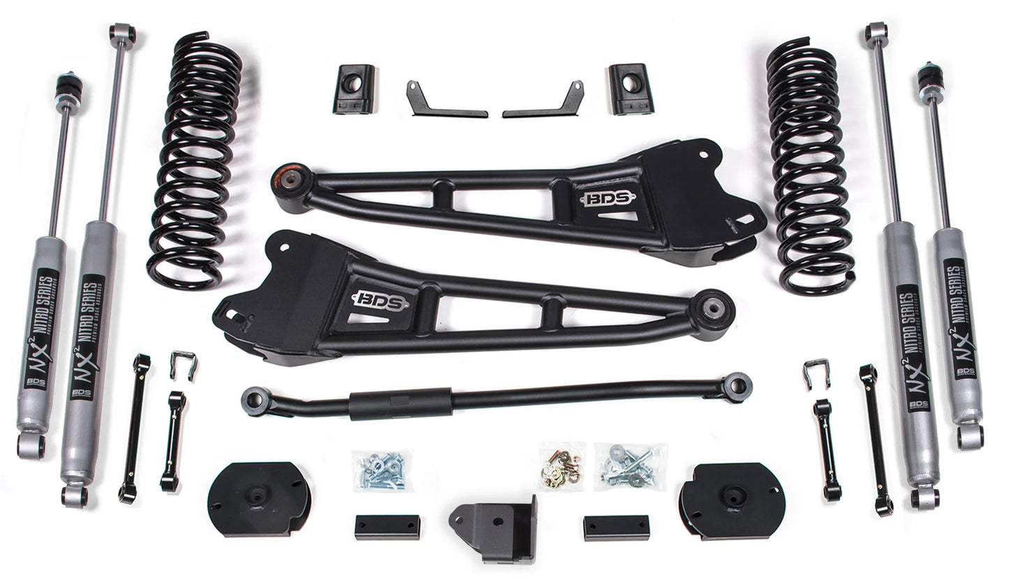 BDS 2019-2024 RAM 2500 DIESEL,4WD,3" RADIUS ARM LIFT KIT,AIR RIDE,NITRO SHOCKS