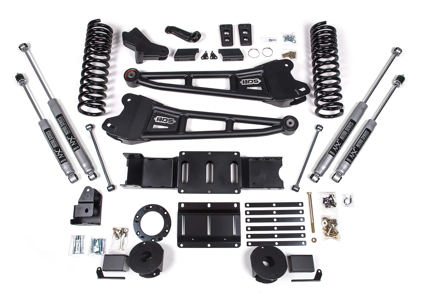 BDS 2019-2024 RAM 2500 DIESEL,4WD,4" RADIUS ARM LIFT KIT,AIR RIDE,NITRO SHOCKS