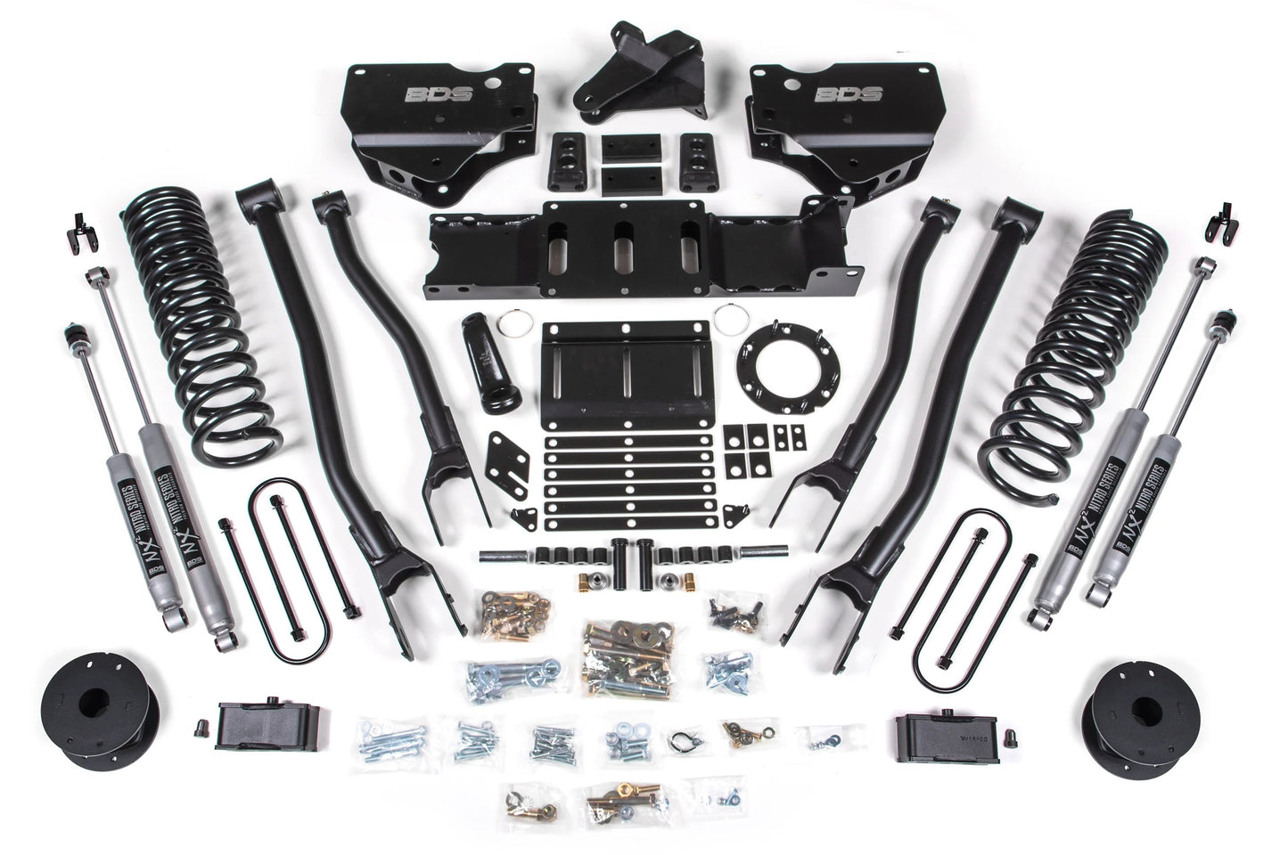BDS 2019-2024 RAM 3500 4WD,DIESEL,4" 4-LINK LIFT,AIR RIDE,6-BOLT,NX2 SHOCKS