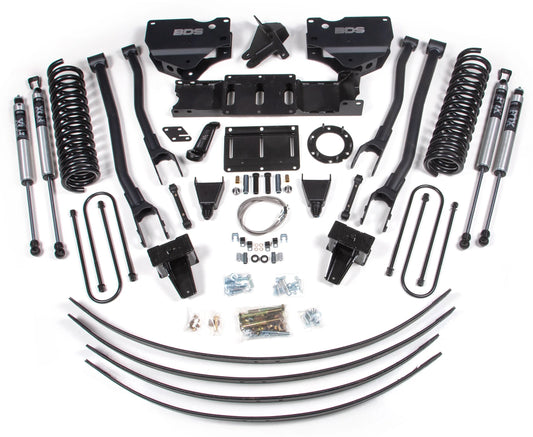 BDS 2019-2024 RAM 3500 4WD,DIESEL,8" 4-LINK LIFT,HAS OVERLOAD,6-BOLT,FOX 2.0
