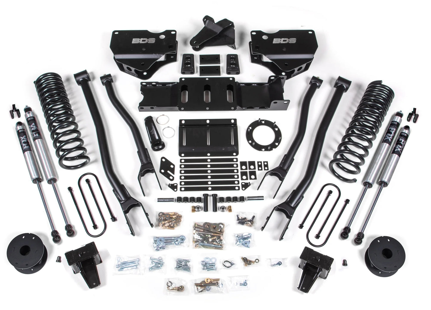 BDS 2019-2024 RAM 3500 4WD,GAS,5.5" 4-LINK LIFT KIT,AIR RIDE,FOX 2.0 SHOCKS