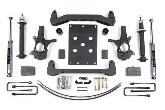 BDS 2007-2013 CHEVY,GMC 1500 2WD 6" LIFT BLOCK KIT WITH NITRO SHOCKS