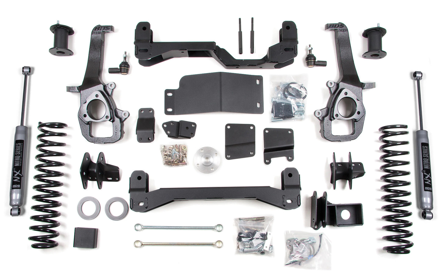 BDS 2013-2024 RAM 1500 4WD,4" LIFT KIT,3" COIL SPRINGS,NITRO SHOCKS