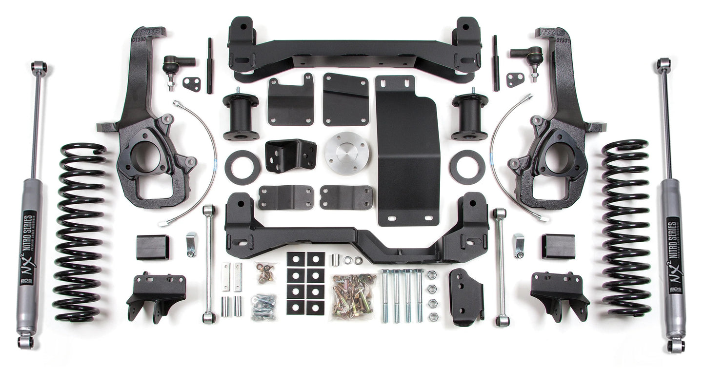 BDS 2013-2024 RAM 1500 4WD,6" LIFT KIT,5" COIL SPRINGS,NITRO SHOCKS
