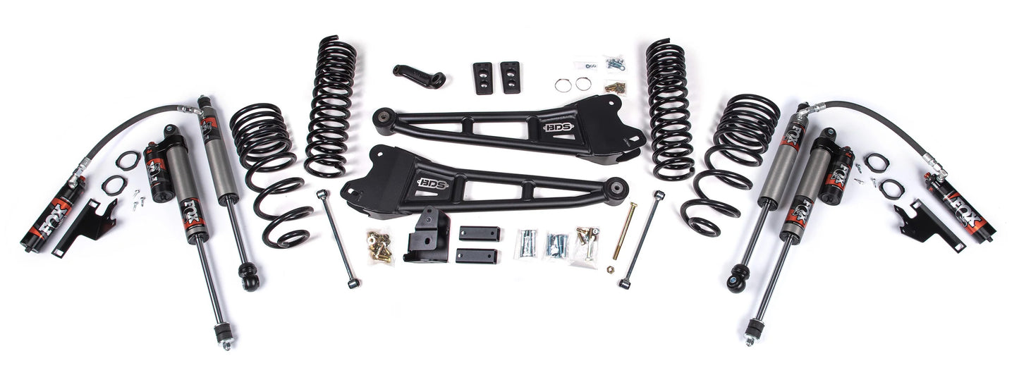 BDS 2014-2018 RAM 2500 4WD,GAS,4" RADIUS ARM LIFT KIT,SPRINGS,FOX 2.5 SHOCKS