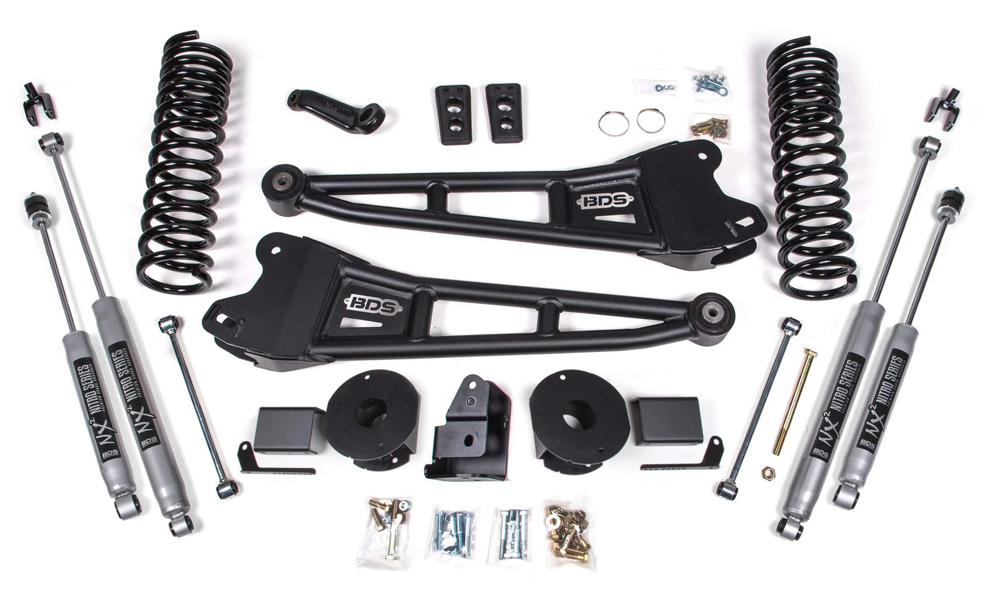 BDS 2014-2018 RAM 2500 4WD,GAS,4" RADIUS LIFT,REAR AIR RIDE,NITRO SHOCKS