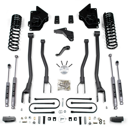 BDS 2013-2018 RAM 3500 4WD,GAS,4" 4-LINK LIFT,2" REAR BLOCK,NITRO SHOCKS