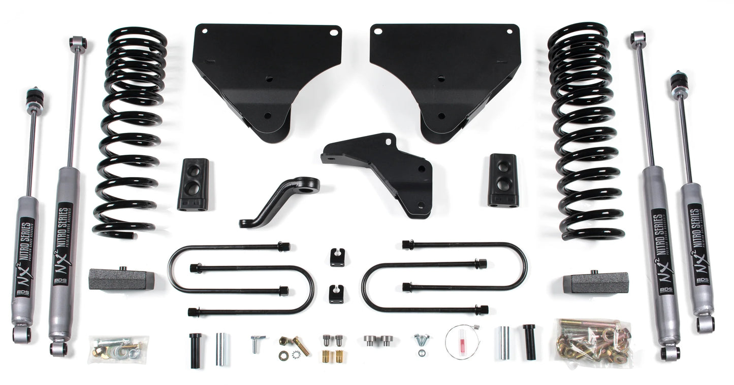 BDS 2013-2018 RAM 3500 4WD,GAS,4" LIFT KIT,2" REAR BLOCK,NITRO SHOCKS