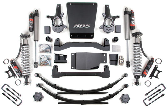 BDS 2007-2013 CHEVY,GMC 1500 4WD 6" LIFT LEAF SPRING KIT WITH FOX 2.5 PERF ELITE