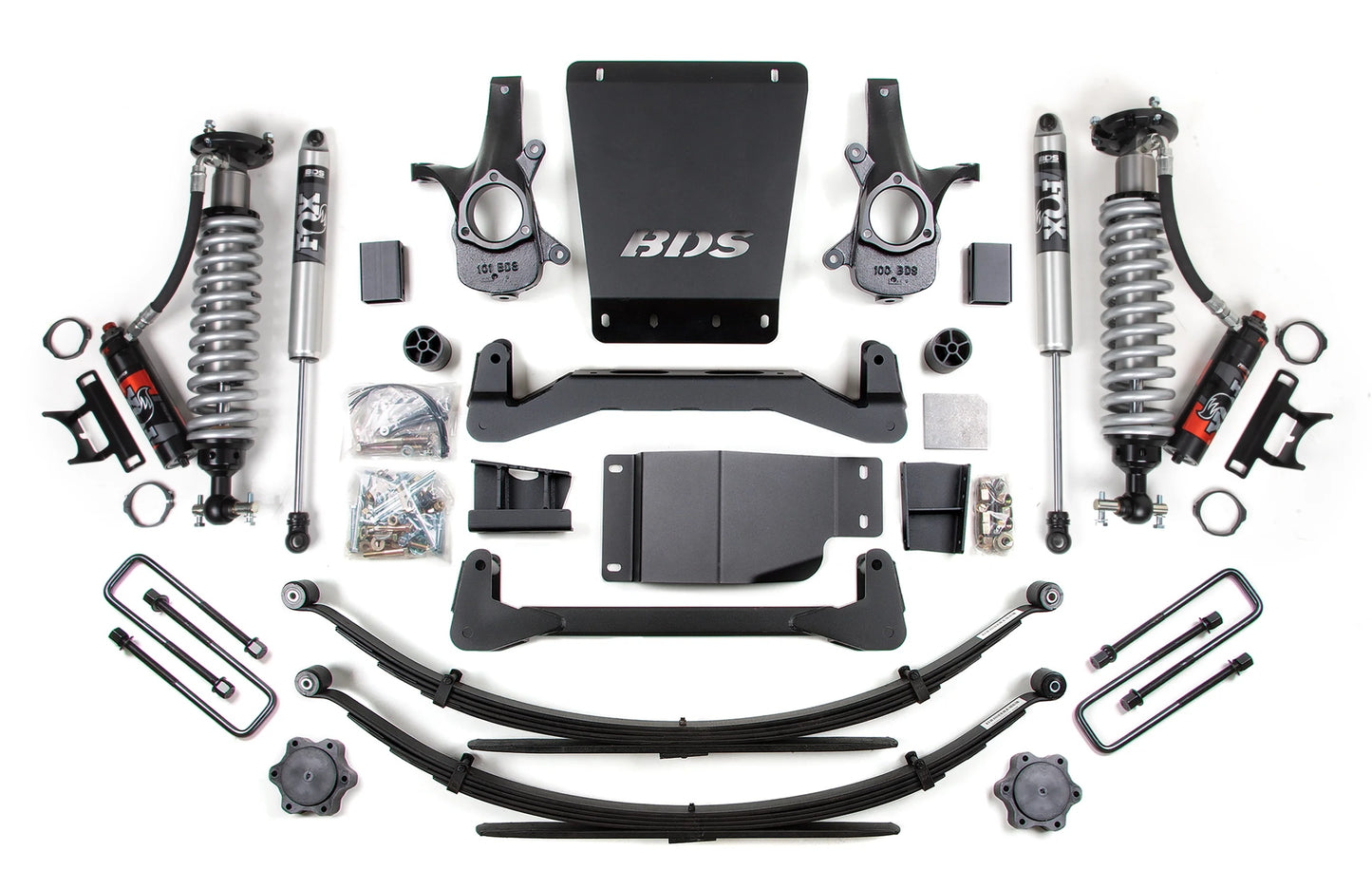 BDS 2007-2013 CHEVY,GMC 1500 4WD 6" LIFT LEAF SPRING KIT W/ FOX 2.0 PERFORMANCE