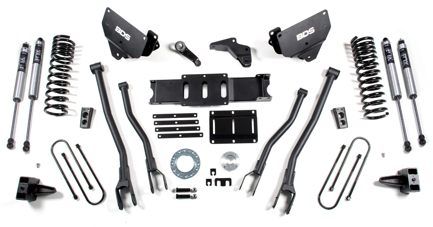BDS 2013-2018 RAM 3500 4WD,GAS,5.5" 4-LINK LIFT,4" BLOCK,6-BOLT,FOX 2.0 SHOCKS