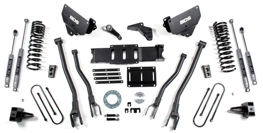 BDS 2013-2018 RAM 3500 4WD,GAS,5.5" 4-LINK LIFT,4" BLOCK,6-BOLT,NITRO SHOCKS
