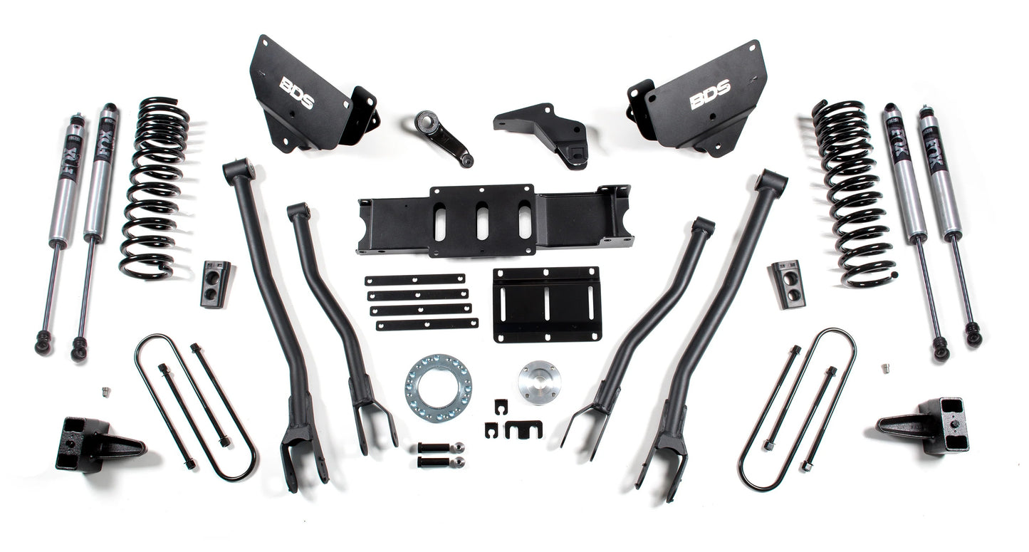 BDS 2013-2018 RAM 3500 4WD,DIESEL,6" 4-LINK LIFT,5" BLOCK,8-BOLT,FOX 2.0 SHOCKS