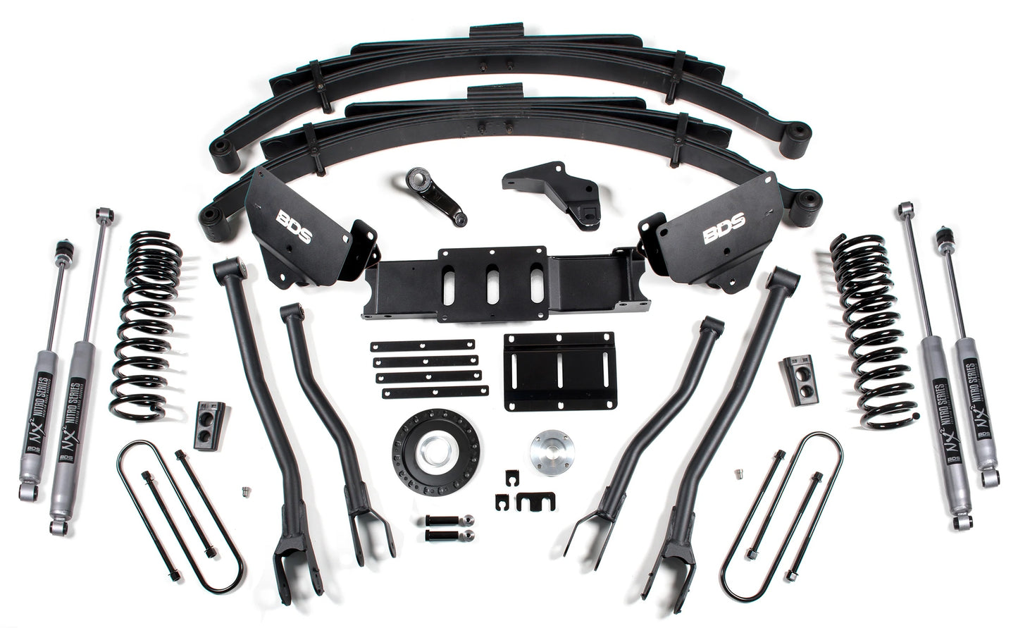 BDS 2013-2018 RAM 3500 4WD,DIESEL,6" 4-LINK LIFT,LEAFS,8-BOLT,NITRO SHOCKS