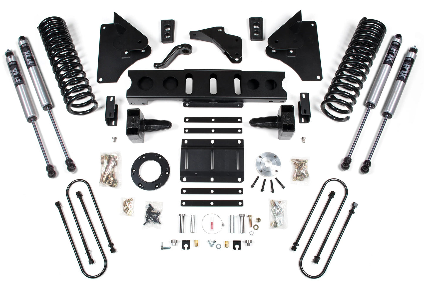 BDS 2013-2018 RAM 3500 4WD,DIESEL,6" LIFT,4" REAR BLOCK,6-BOLT,FOX 2.0 SHOCKS