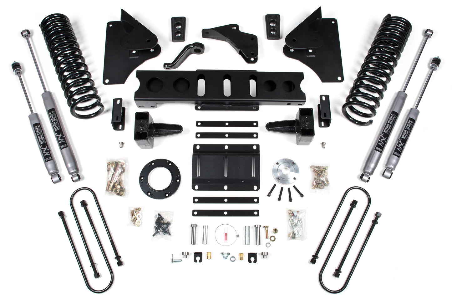 BDS 2013-2018 RAM 3500 4WD,DIESEL,6" LIFT,4" REAR BLOCK,6-BOLT,NITRO SHOCKS