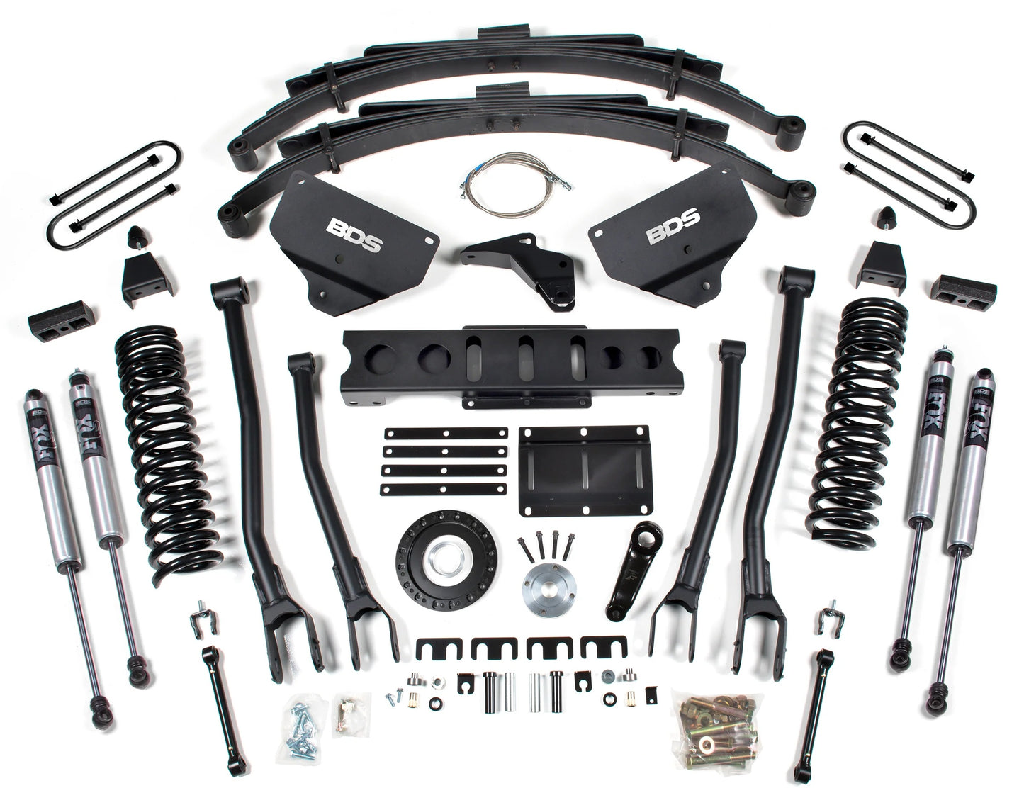 BDS 2013-2018 RAM 3500 4WD,DIESEL,8" 4-LINK LIFT,LEAFS,8-BOLT,FOX 2.0 SHOCKS