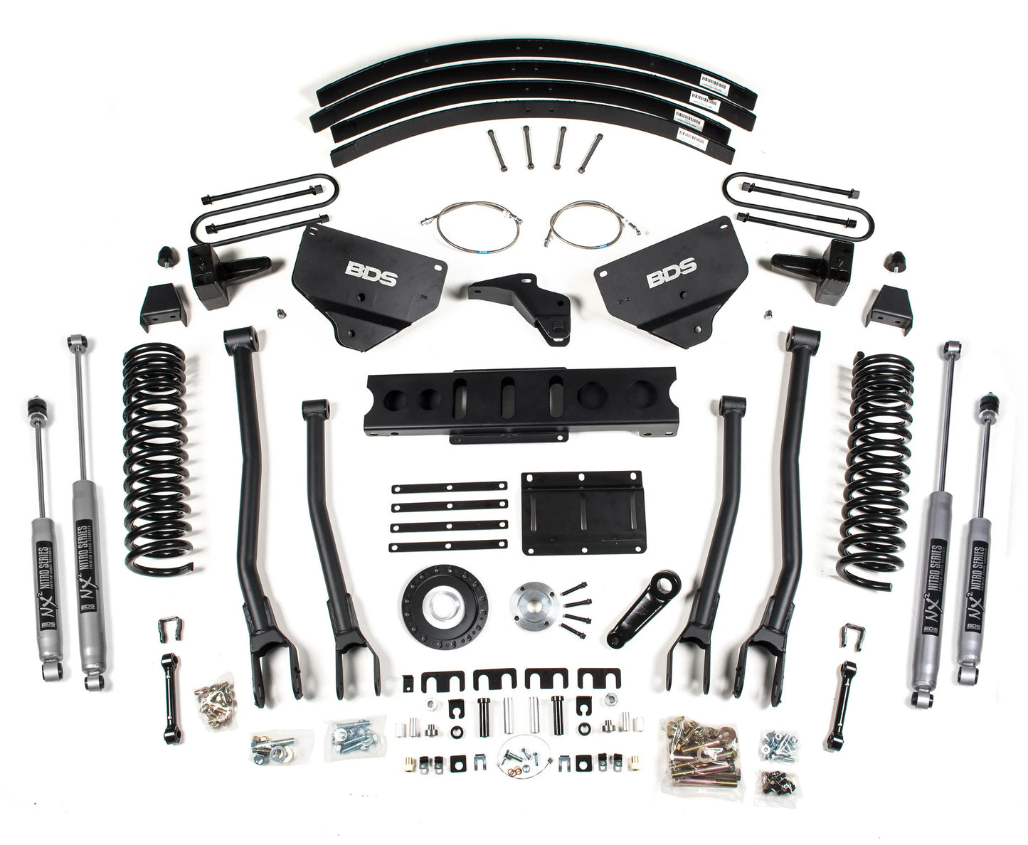 BDS 2013-2018 RAM 3500 4WD,DIESEL,8" 4-LINK LIFT,BLOCK,8-BOLT,NITRO SHOCKS