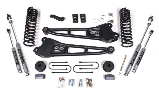 BDS 2013-2018 RAM 3500 4WD,DIESEL,AIR RIDE,4" RADIUS LIFT,BLOCK,NITRO SHOCKS